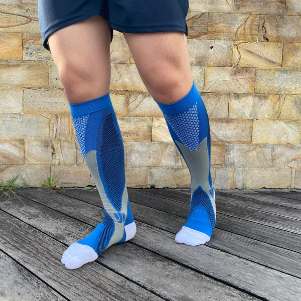 Sky Blue Compression Socks