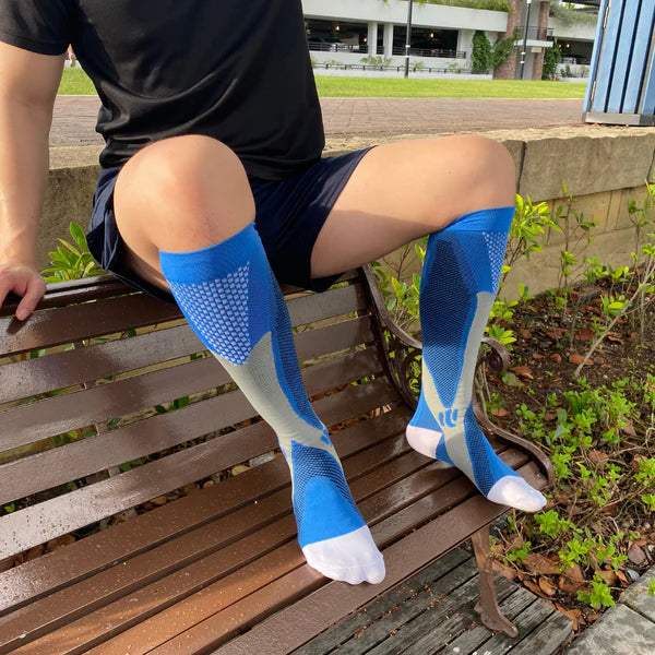 Sky Blue Compression Socks