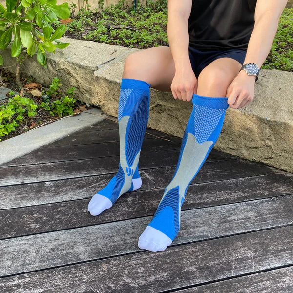 Sky Blue Compression Socks